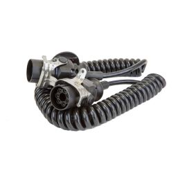 7 CORE RETRACTABLE POLYURETHENE CABLE WITH 2 X EBS SOCKETS - 4 METRE - 0-715-24
