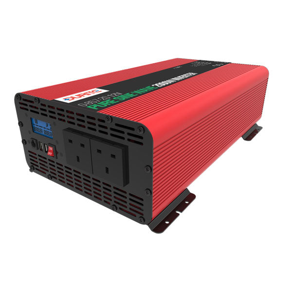 DURITE 0-857-20 2000W 12V DC to 230V AC Compact Sine Wave Voltage Inverter