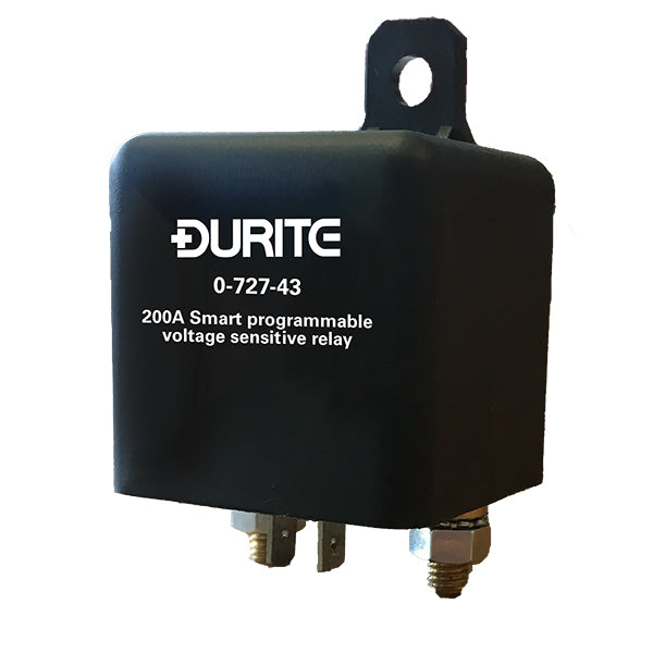 DURITE 12V Smart Programmable Voltage Sensitive Relay 200A 0-727-43
