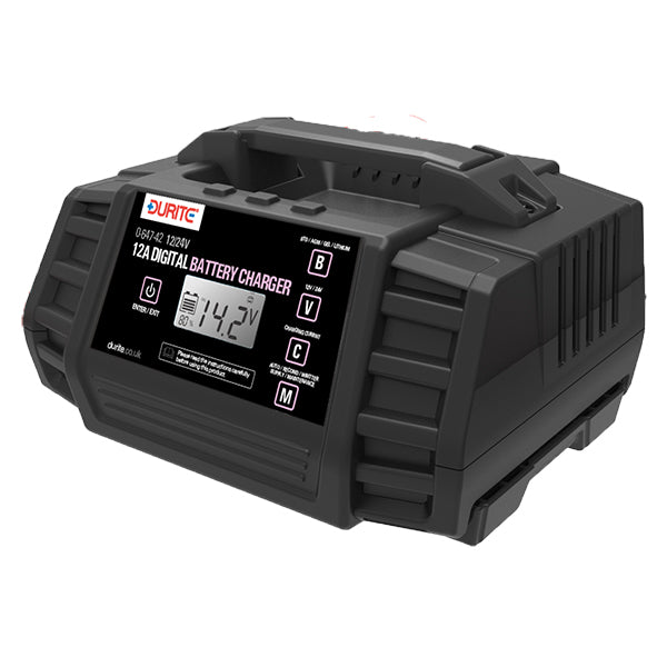 12A 9 Step Fully Automatic Digital Battery Charger Maintainer - 12/24V - 0-647-42