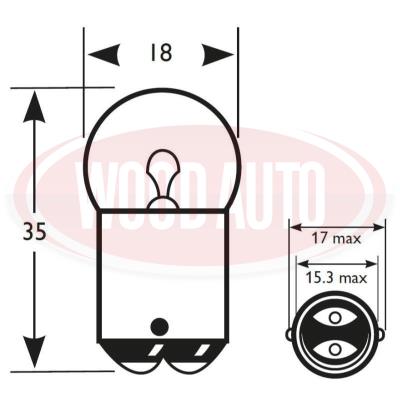 209 12V NON-HALOGEN BULB, 5W, BA15D (PK10)