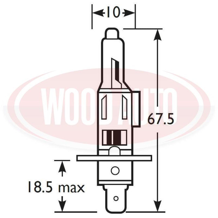 466 24V HALOGEN BULB, 70W, H1