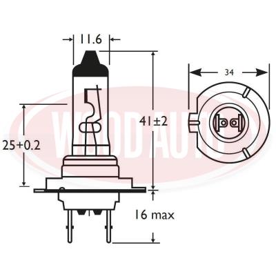 499A 24V HALOGEN BULB, 70W, H7