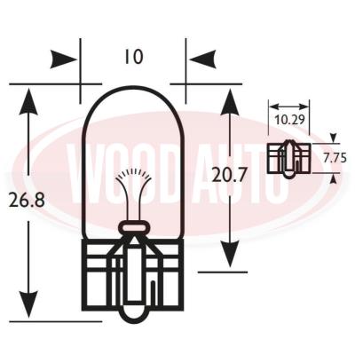 507 24V NON-HALOGEN BULB, 5W, W2.1 X 9.5D (PK10)