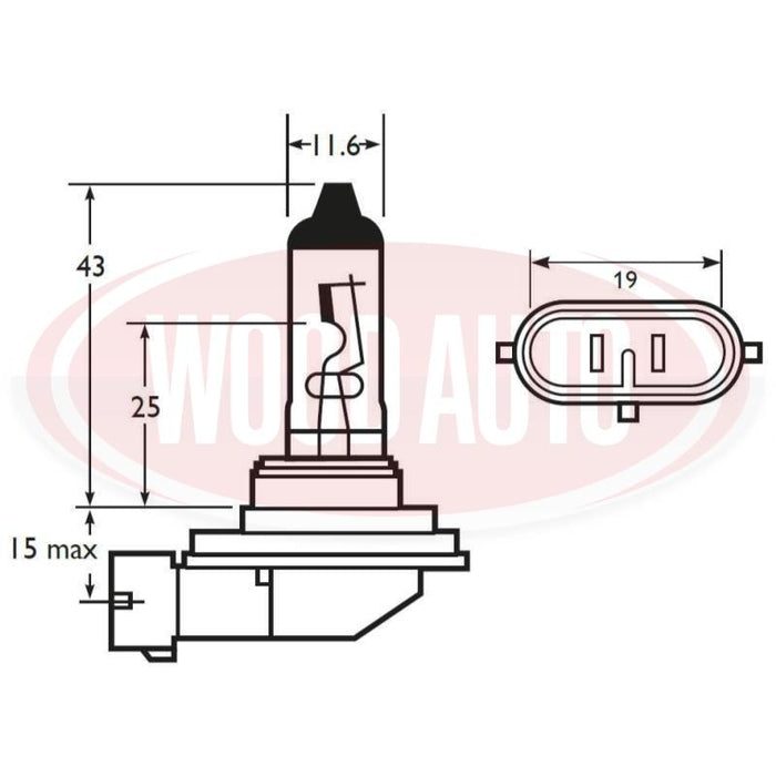 24V HALOGEN BULB, H11